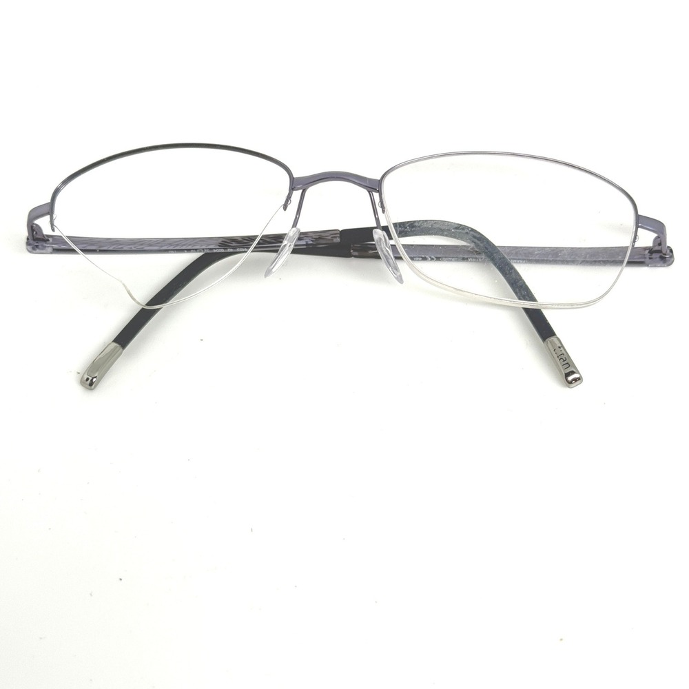 Silhouette 4453 40 6054 Titan Blue Semi Rimless Eyeglass Frames 52-18-140 21737